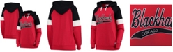 Starter Women's Red-Black Chicago Blackhawks Shutout Raglan Pullover Hoodie